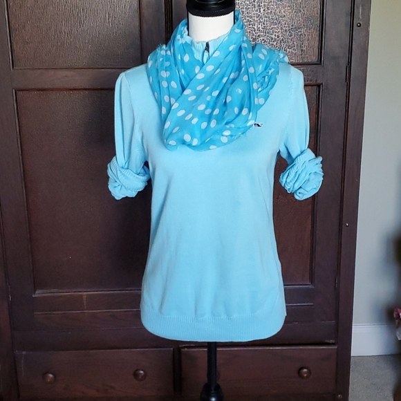 Vineyard vines women's Lt blue scarf - Picture 4 of 9